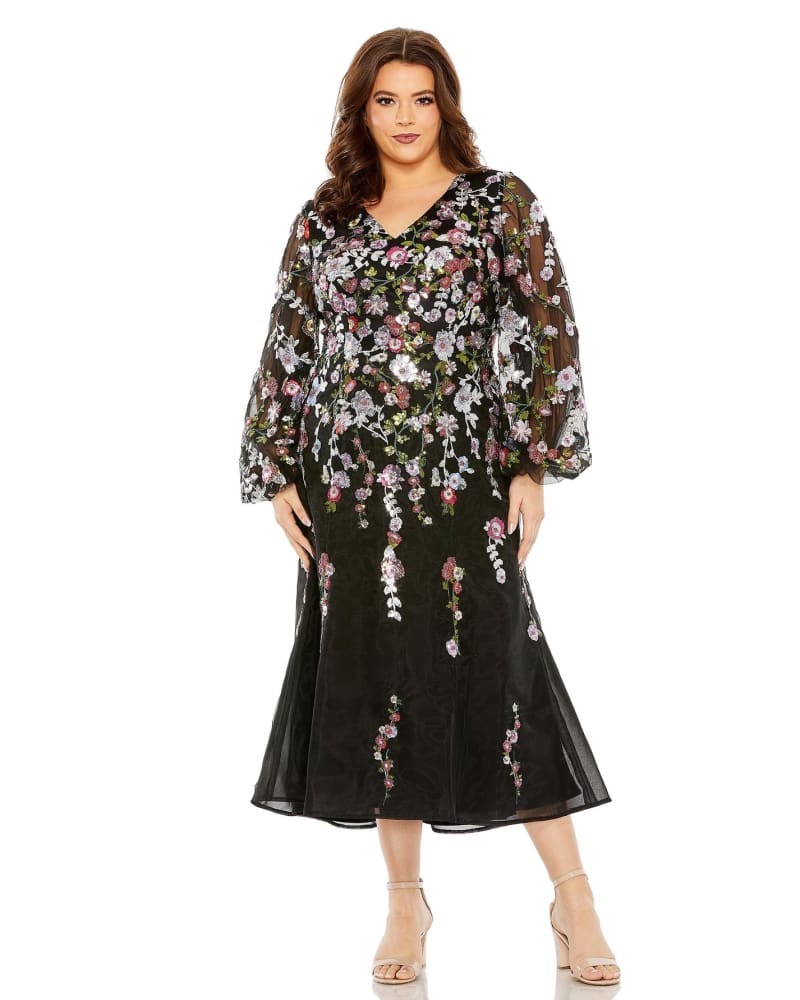 Embellished a line dress sales
